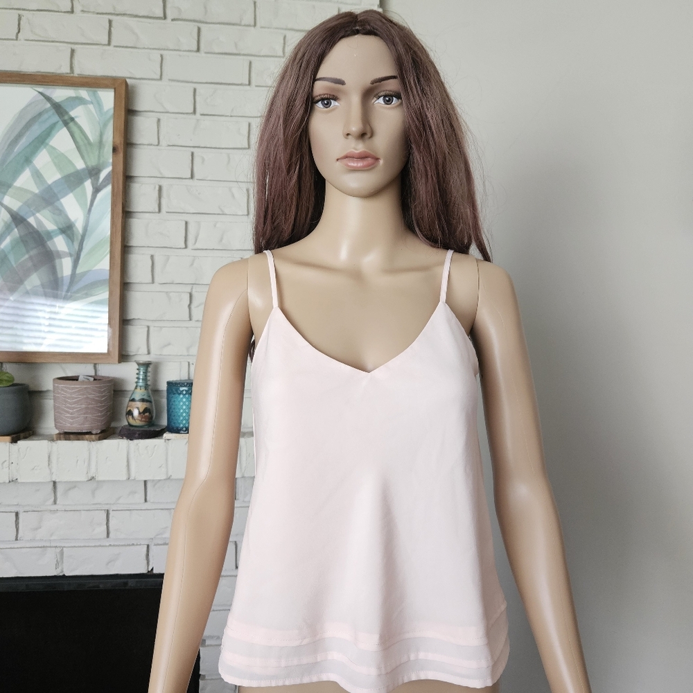Aritzia TALULA CAMI top Light Pink Spaghetti Strap